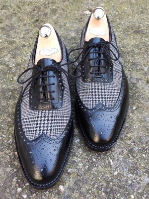 Black tweed bicolor oxfords by rozsnyai handmade shoes 333-20 (4)
